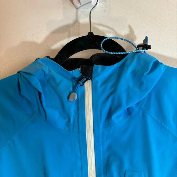 LAND’S END Sz XL Petite Zip Up Venting Drawstrings Hooded Windbreaker Jacket - Picture 4 of 14